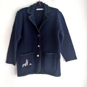 Gaddy Sport Boiled Wool Embroidered Scenes Jacket